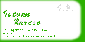 istvan marcso business card